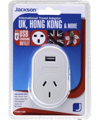 Jackson Outbound USB Travel Adaptor - UK