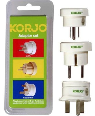 Korjo Adapter Set - Europe, Great Britain & USA
