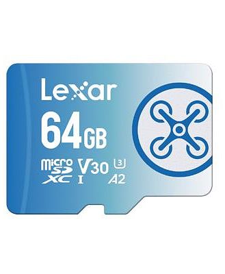 Lexar FLY microSDXC 64GB 160MB/s V30 A2 UHS-I U3 Memory Card for Drones