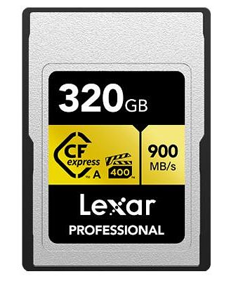 Lexar Professional CFexpress Type A - 320GB GOLD Series 900MB/s read / 800MB/s write