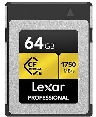 Lexar Professional CFexpress Type B - 64GB GOLD Card 1750MB/s read / 1000MB/s write