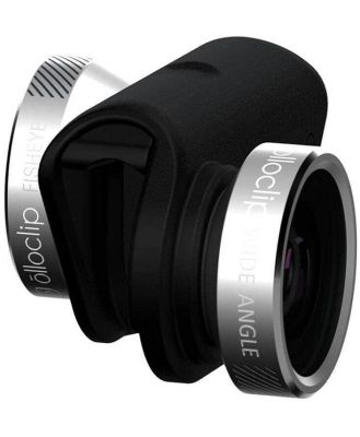 Olloclip 4-IN-1 for iPhone 6/6 6Plus- Lens:Silver, Clip:Black + Blue, Green, Black Pendants