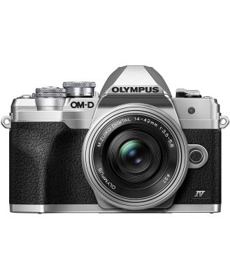 Olympus OM-D E-M10 Mark IV Silver Body w/14-42mm EZ Lens Compact System Camera