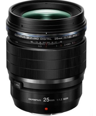 OM System M.Zuiko Pro 25mm f/1.2 Black Lens