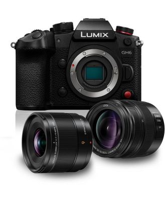 Panasonic GH6 Body w/ Leica 12-35mm f/2.8 Power OIS Lens CSC w/Bonus Leica 9mm Lens