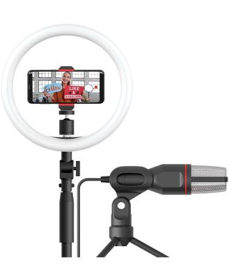 Tripper Content Creator Video Kit includes Ring Light, Microphone & Stand
