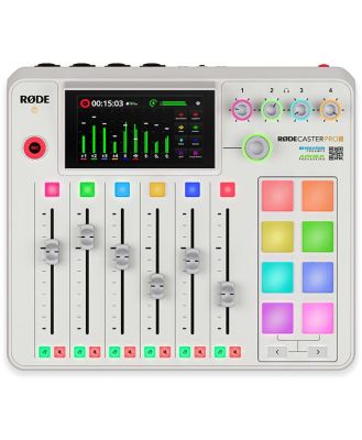 Rode RodeCaster Pro II Integrated Podcast - Production Studio White