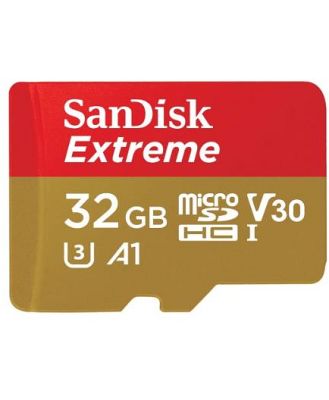 SanDisk Extreme microSDHC 32GB 100MB/s UHS-I A1 V30 Memory Card