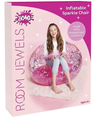 3C4G Pink Confetti Inflatable Chair