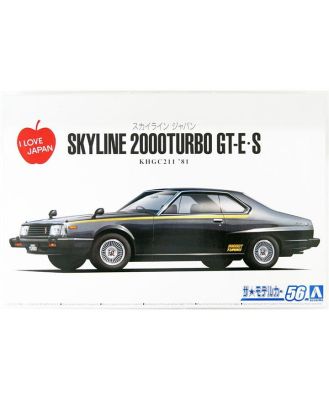 Aoshima Model Kit 1:24 Nissan KHGC211 Skyline HT2000 Turbo GT-ES 81