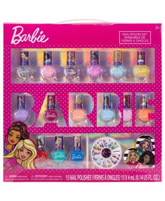 Barbie Nail Polish 15 Pack With Nail Gems