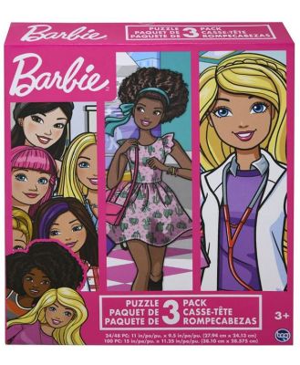 Barbie Puzzle 3 Pack Including 24 48 & 100 Piece Puzzles
