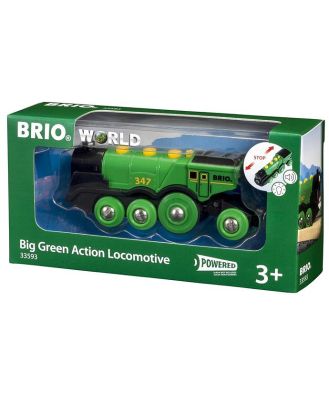Brio Wooden Train Vehicle Big Green Action Locomotive