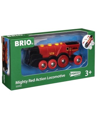 Brio Wooden Train Vehicle Mighty Red Action Locomotive