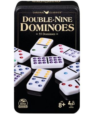 Cardinal Classics Dominoes Double 9 Colour In Tin