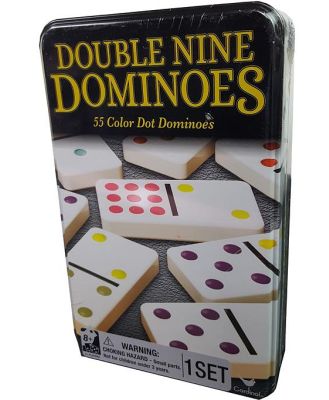 Cardinal Dominoes Double 9 Colour In Tin
