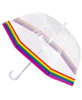 Umbrella For Kids Bobbie J Transparent With Rainbow