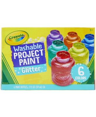 Crayola Washable Glitter Paint 6 Colour