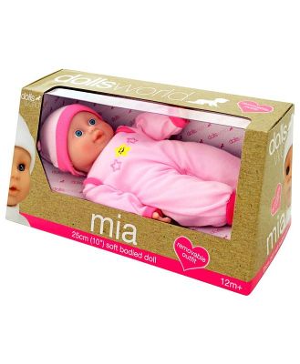 Dolls World Soft Bodied Doll Mia 25cm Assorted