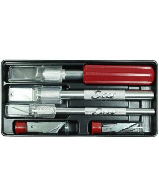 Excel Tools Hobby Knife Set In Plastic Tray