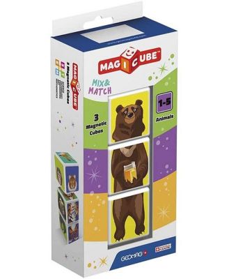 Geomag Magicube Mix & Match Animals 3 Cubes