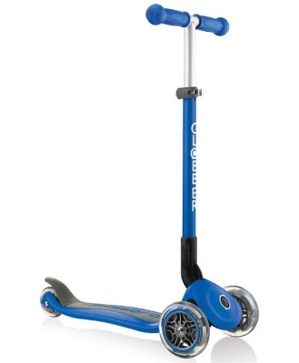 Globber Primo Foldable Three Wheel Scooter Anodized Blue