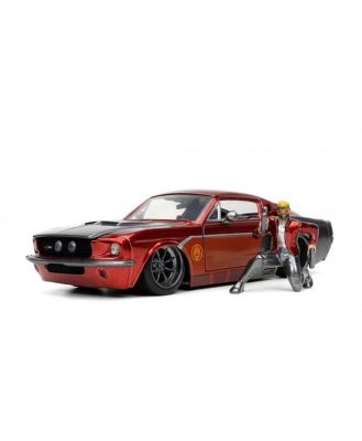 Jada Diecast 1:24 Marvel Superheroes 1967 Ford Mustang Shelby GT500 With Star Lord Figure