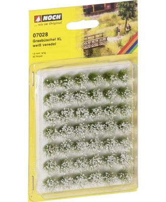 Noch Rail Scenery Grass Tufts XL Blooming White