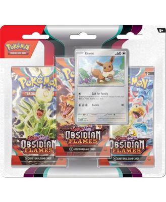 Pokemon TCG Scarlet & Violet Obsidian Flames Three Booster Blister Assorted