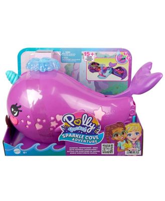 Polly Pocket Sparkle Cove Adventure Narwhal Boat Playset