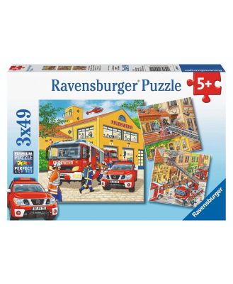 Ravensburger Puzzle 3x49 Piece Fire Brigade Run