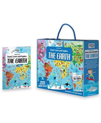Sassi Travel Learn & Explore Puzzle & Book Set The Earth