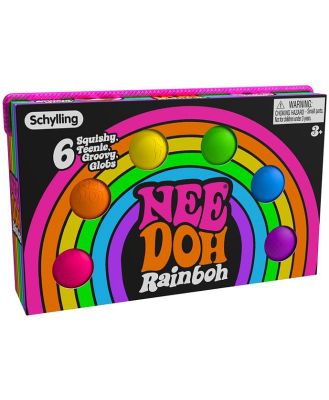 Schylling Nee-Doh Stress Ball Teenies Rainbow 6 Pack