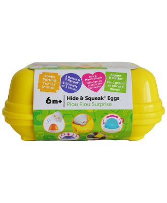 Tomy Hide & Squeak Eggs With Storage Egg Carton