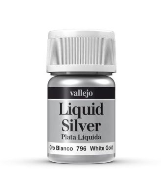 Vallejo Acrylic Paint Model Colour Metallic White Gold Alcohol Base 35ml
