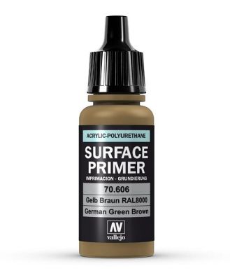 Vallejo Acrylic Paint Model Colour Surface Primer German Green Brown 17ml