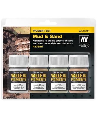 Vallejo Pigment Set Mud & Sand 35mL 4 Pack
