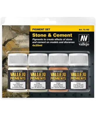 Vallejo Pigment Set Stone & Cement 35mL 4 Pack