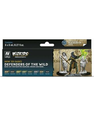 Vallejo Wizkids Premium Paint Set Defenders Of The Wild 8 Pack