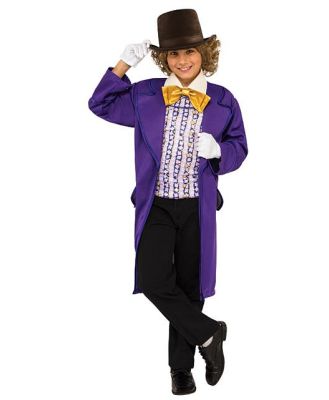 Willy Wonka Deluxe Kids Dress Up Costume Size