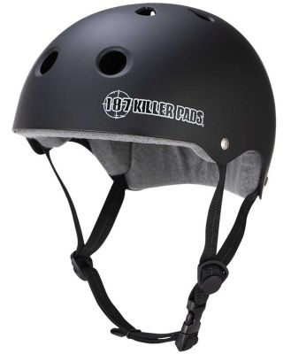 187 Killer Pads Certified Black Matte Helmet