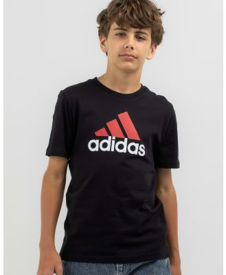 adidas Boys' Big Logo 2 Colour T-Shirt in Black