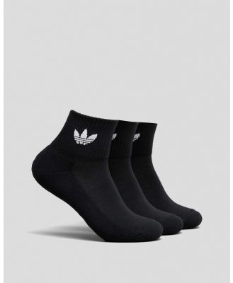 adidas Boys' Mid Ankle Socks 3 Pack in Black