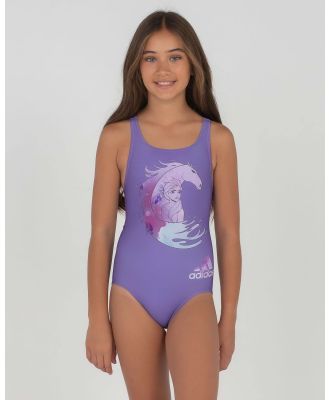 adidas Girls' Frozen 2 One Piece Swimsuit in Purple