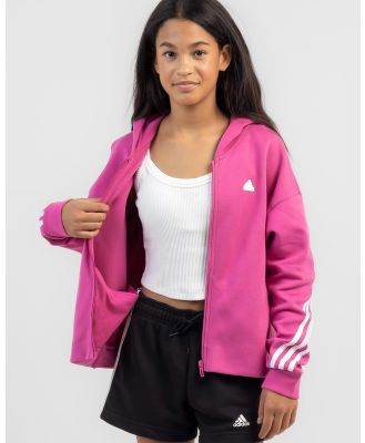 adidas Girls' Future Icons Zip Hoodie in Pink
