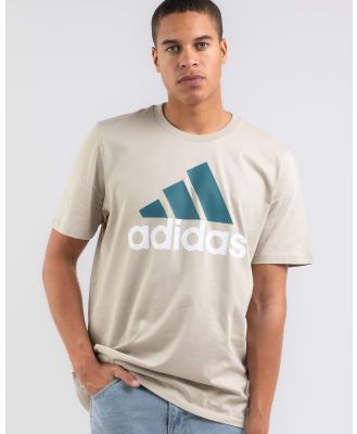 adidas Men's Big Logo T-Shirt in Cream
