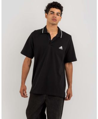 adidas Men's Small Logo Polo Shirt in Black
