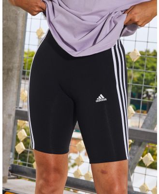adidas Women's Essentials 3 Stripe Bike Shorts in Black