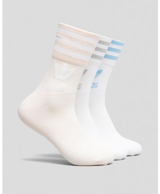 adidas Women's Mid Cut Crew Socks Pack in White