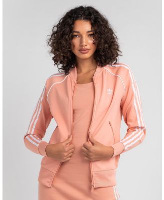 adidas Women's Superstar Primeblue Track Jacket in Coral